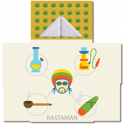Xessonet Folding Portable Rolling Tray with Grinder - Rastaman