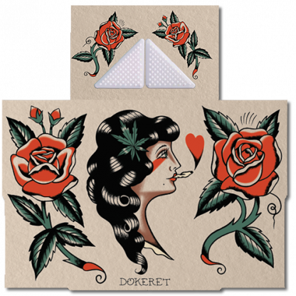 Xessonet Folding Rolling Tray with Grinder - Queen of Roses